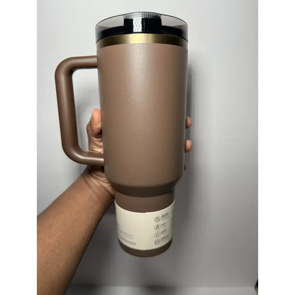 Stanley Limited Edition ESPRESSO GOLD 40oz Flowstate Quencher Tumbler BNWT - Picture 5 of 7